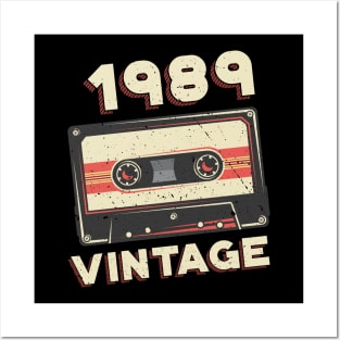 Vintage 1989 Retro Cassette Tape 31st Birthday Posters and Art